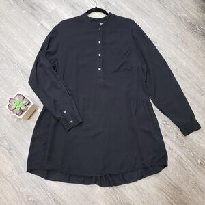 Wilfred Free Aritzia Mini Shirt Dress Black Sz M